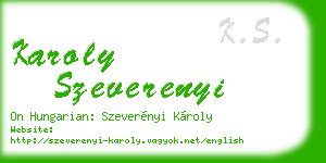 karoly szeverenyi business card
